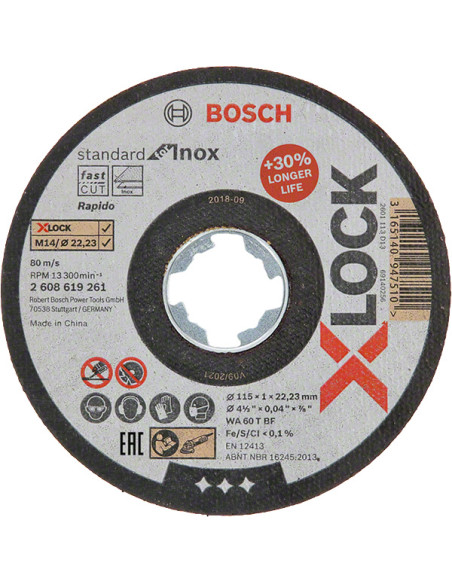 DISCO C H XLOCK METAL/INOX 115X1MM