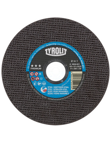 DISCO C H METAL/INOX 125X1 MM