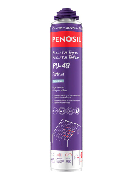 ESPUMA POLIURETANO TEJA PISTOLA ROJA 750 ML