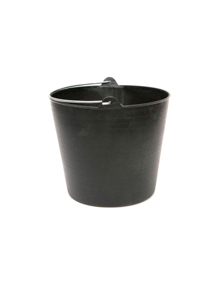 CAPAZO PLASTICO NEGRO ASA METALICA 26 L