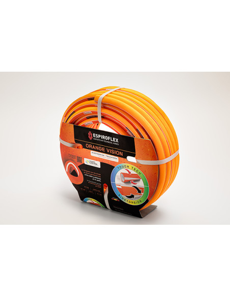 KIT MANGUERA VISION ORANGE 5/8 CON LANZA 20 M