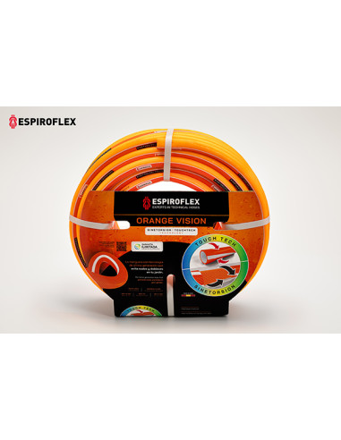 KIT MANGUERA VISION 5/8 ORANGE CON DIFUSOR 25 M