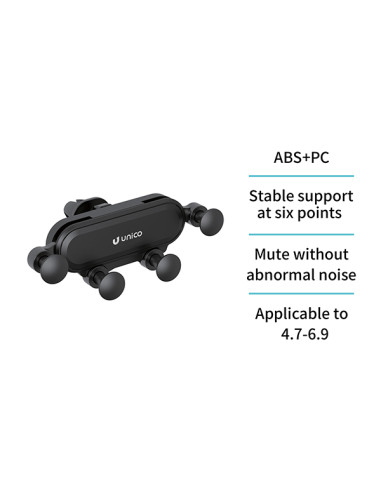 SOPORTE MOVIL COCHE P/SALIDA AIRE NEGRO