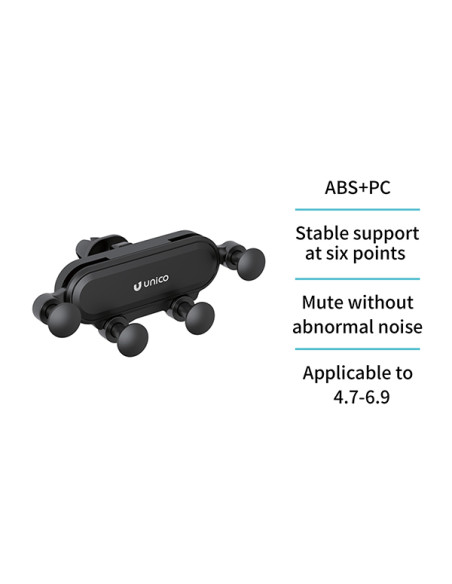SOPORTE MOVIL COCHE P/SALIDA AIRE NEGRO