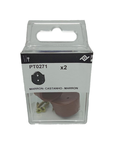 SOPORTE BARRA ARMARIO MARRON