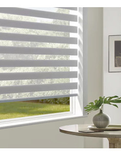CORTINA ENROLLABLE ZEBRA BLANCO 150X260 CM 2