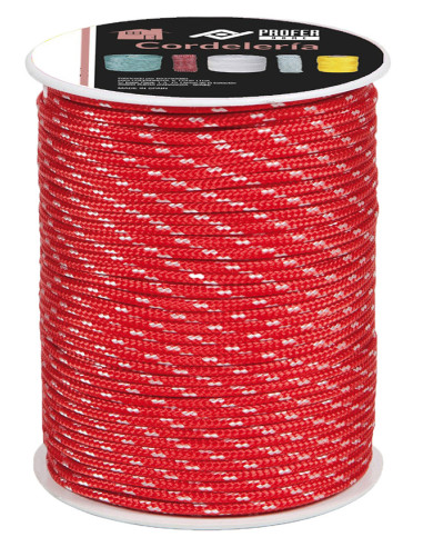 CORDON FANTASIA PES 4MM ROJO 60 M