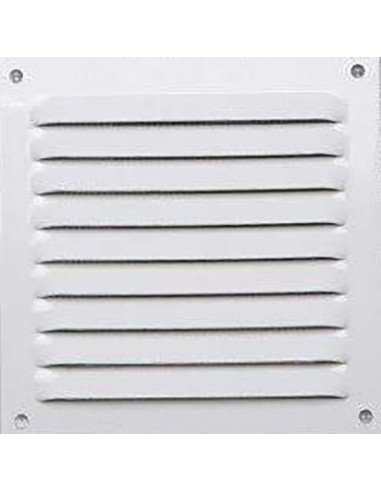 REJILLA 0,6 MM LACADO BLANCO 25X25 CM