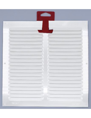 REJILLA 0,8 MM CON MOSQ LACADO BLANCO CON GANCHO 25X25 CM