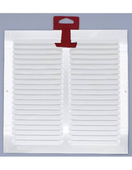 REJILLA 0,8 MM CON MOSQ LACADO BLANCO CON GANCHO 25X25 CM
