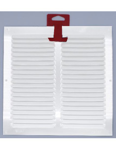 REJILLA 0,8 MM CON MOSQ LACADO BLANCO CON GANCHO 15X30 CM 2