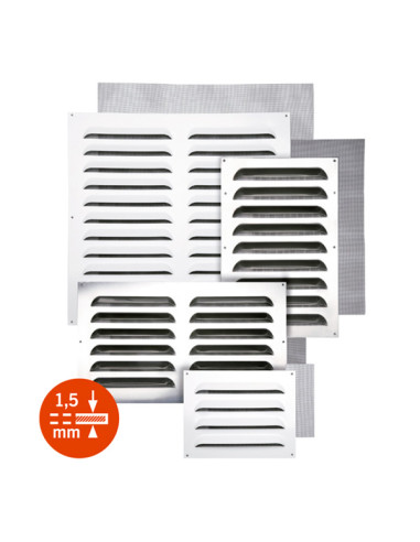 REJILLA 0,8 MM CON MOSQ PLATA CON GANCHO 10X20 CM