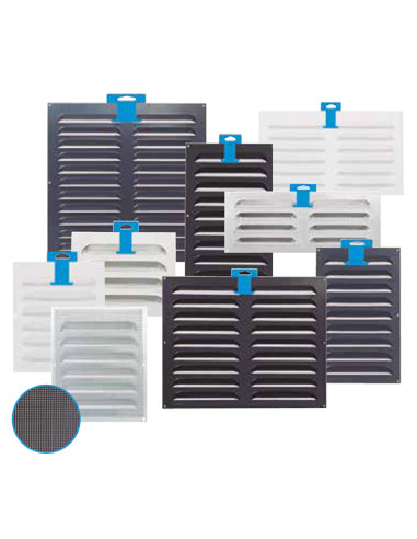 REJILLA AIRFLOW BLANCA CON MOSQ CON GANCHO 20X25X1,5