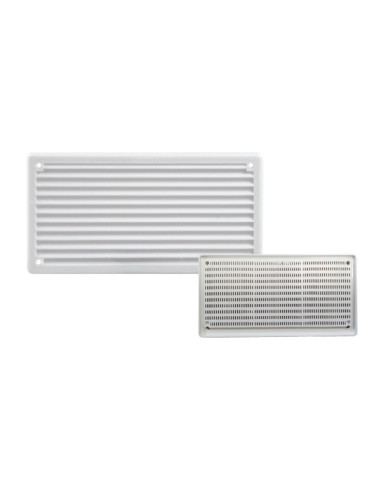 REJILLA ATORNILLAR ABS BLANCO MAS MOSQUITERA 8,6 X 16,5