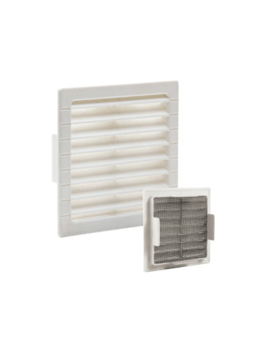 REJILLA EMP C/PATILLAS ABS BLANCO MAS MOSQUITERA 10 X 10 CM
