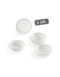 KIT 4 REJILLAS EMPOTRAR ABS BLANCO 4 CM 2