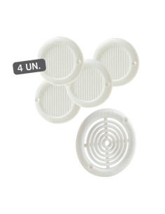 KIT 4 REJILLAS ATORNILLAR ABS BLANCO 6,4 CM 2