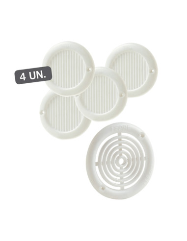 KIT 4 REJILLAS ATORNILLAR ABS BLANCO 6,4 CM