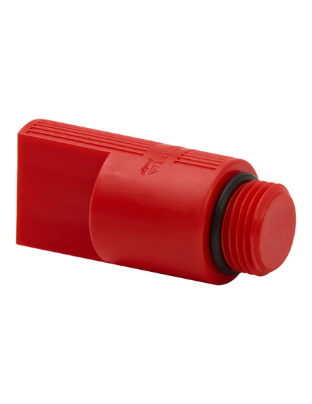 TAPON ALICATADO CON JUNTA TORICA ROJO 1/2
