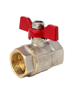 VALVULA ESFERA PN30 H-H, MANDO PALOMILLA ROJA 3/8'' 2