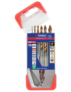 ESTUCHE 6 BROCAS METAL TSP HSS 2-8 MM
