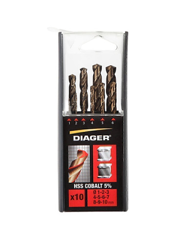 BROCAS HSS-CO JGO 10 PZS 1-10X0,50
