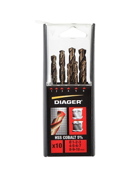 BROCAS HSS-CO JGO 10 PZS 1-10X0,50