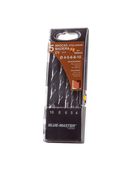 BROCA MADERA 3P JGO.5 PZS 4-10 MM