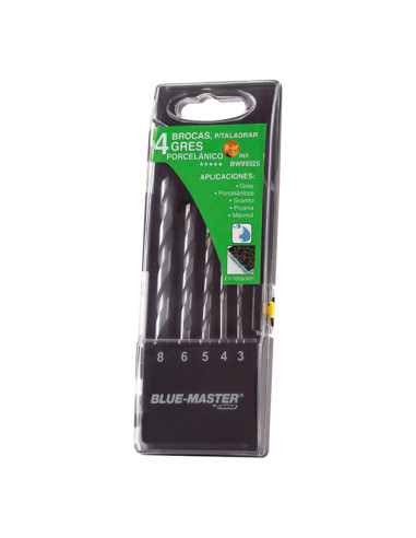 BROCA P/GRES PORCELANICO JGO. 4PZS 4-8 MM