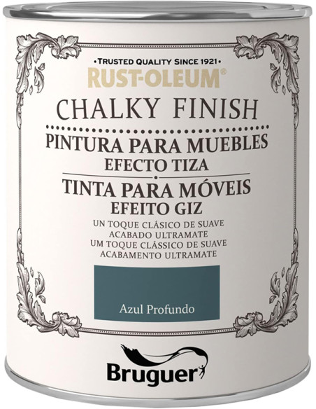 PINTURA MUEBLES TIZA AZUL PROF 750 ML