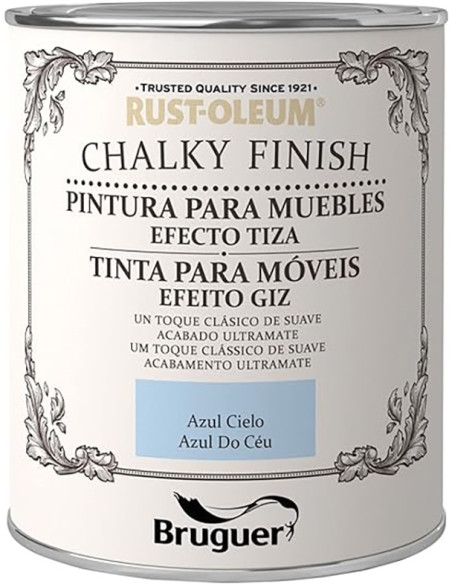 PINTURA MUEBLES TIZA AZUL CIEL 750 ML