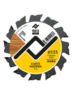 DISCO CORTE MADERA Z-12 115X2.5MM 2
