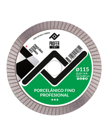 DISCO DIAMANTE PORCELANICO FINO 115X8MM