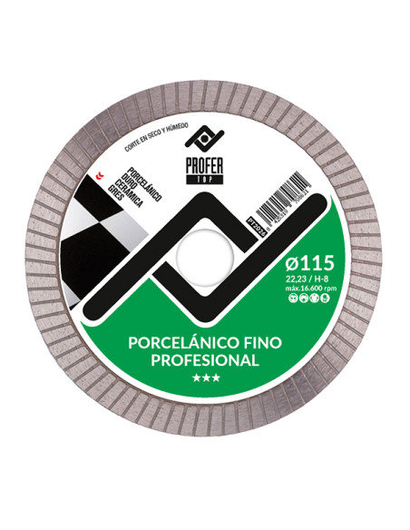 DISCO DIAMANTE PORCELANICO FINO 115X8MM