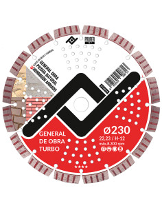 DISCO DIAMANTE GENERAL OBRA TURBO 230X12 MM 2