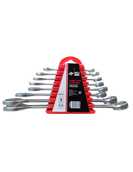LLAVE COMBINADA JGO 8PZ 6-19 MM