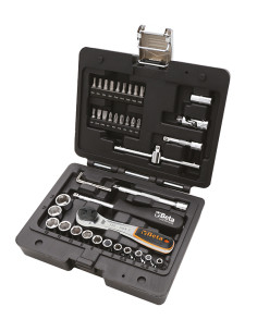 LLAVE VASO JGO 13 PZ+CARRACA 1/4''