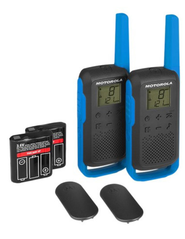 WALKIE TALKIE T62 8 CANALES NEG/AZUL 2UDS 8 KM