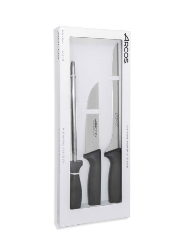 JUEGO CUCHILLOS JAMONERO+CHAIRA SERIE NIZA 3 PZS