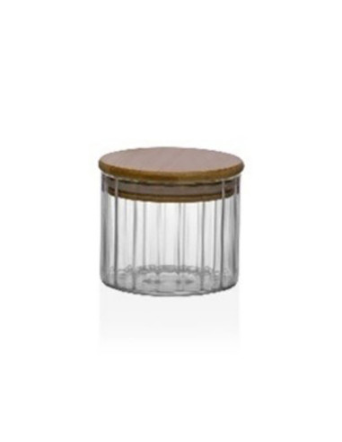BOTE ALMACENAMIENTO BOROSILICATO TAPA BAMBU 250 ML