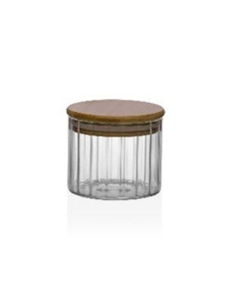 BOTE ALMACENAMIENTO BOROSILICATO TAPA BAMBU 250 ML