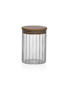 BOTE ALMACENAMIENTO BOROSILICATO TAPA BAMBU 550 ML 2
