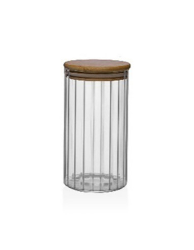 BOTE ALMACENAMIENTO BOROSILICATO TAPA BAMBU 800 ML