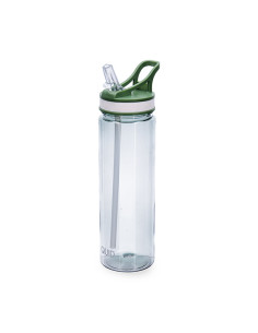 BOTELLA PLASTICO C/PAJITA VERDE QUIDATE 0,7 L 2