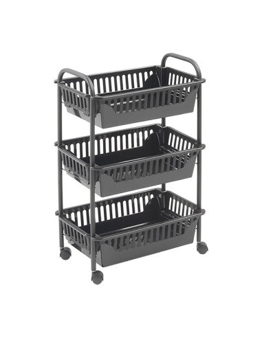 CARRO MULTIUSO 3 CESTAS OSLO 3 LAVA 41X26X63CM