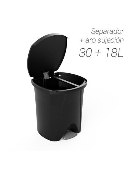 CUBO PEDAL NATURE NEGRO 30 L+18 L