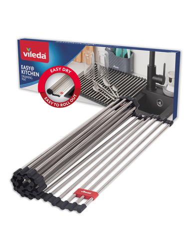 ESCURREPLATOS FREGADERO INOX ENROLLABLE 40X45 CM