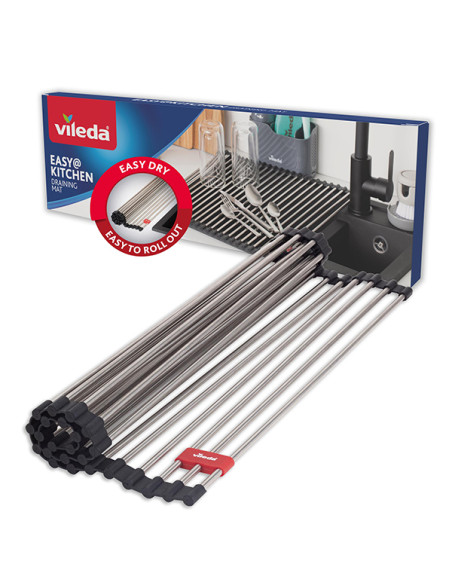 ESCURREPLATOS FREGADERO INOX ENROLLABLE 40X45 CM