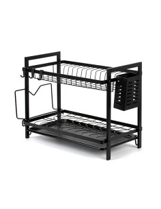 ESCURREPLATOS METAL NEGRO 49X25X34CM 2