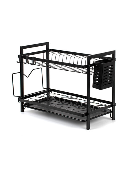 ESCURREPLATOS METAL NEGRO 49X25X34CM